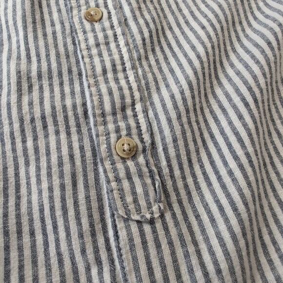 Jack & Jones striped cotton/linen, button-front men's shirt, size Large - Picture 8 of 10
